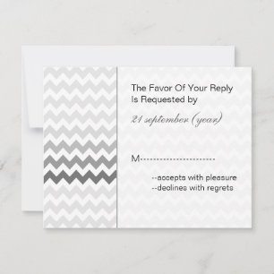 Mod chevron gris Ombre boda rsvp