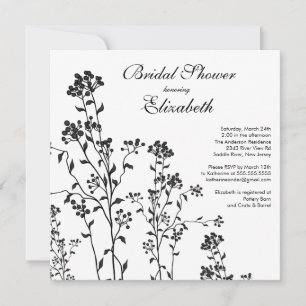 Mod Floral Bridal Shower Invitación de ducha de no
