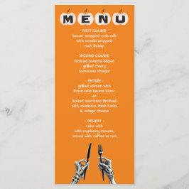 Mod Halloween Wedding Party Menu