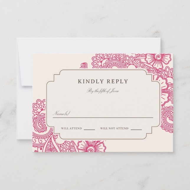Mod Mehandi Wedding RSVP (Anverso)