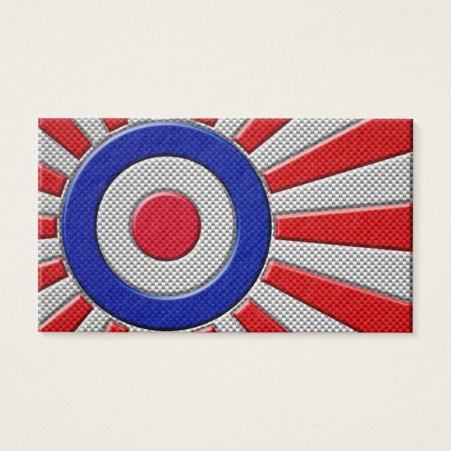 Mod Roundel Sunburst Design en estilo de fibra de  (Frente)