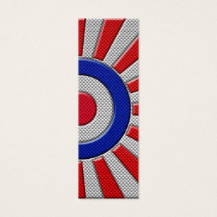 Mod Roundel Sunburst Design en estilo de fibra de