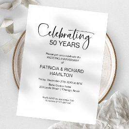 Moda 50º aniversario Boda Invitaciones