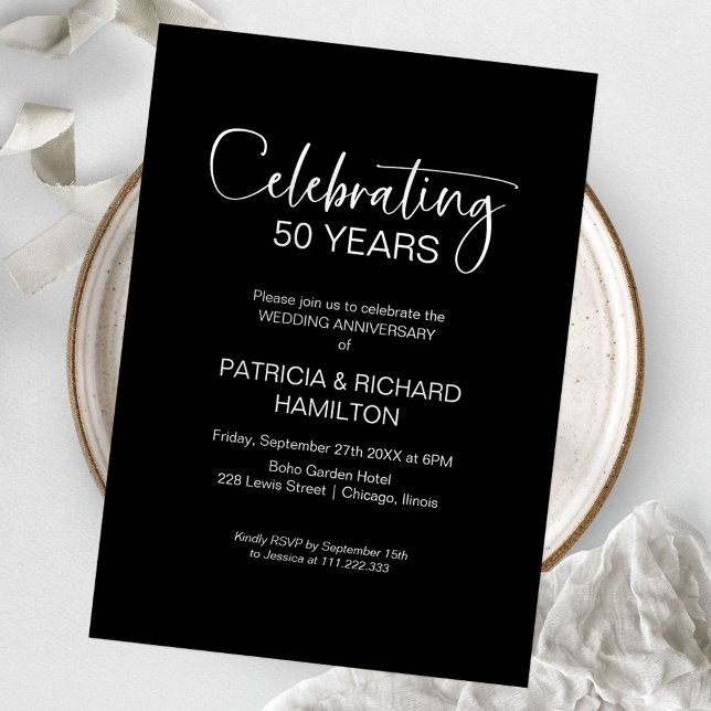 Moda 50º aniversario Boda Invitaciones (Subido por el creador)