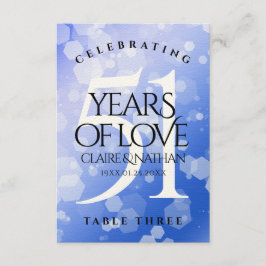 Moda 51ª tarjeta de mesa del aniversario del Boda 