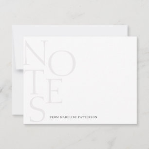 Moda A Notas De La Tarjeta De Nota De Stationery S
