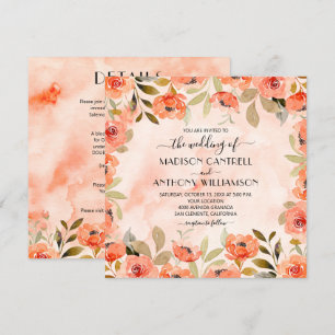 Moda Acuarela Boda Floral Todo En Uno Invita