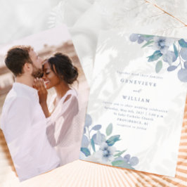 Moda Airy Blue Floral Bouquet Boda fotográfico