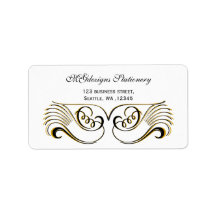 moda amarilla, negra y blanca Etiquetas de direcci