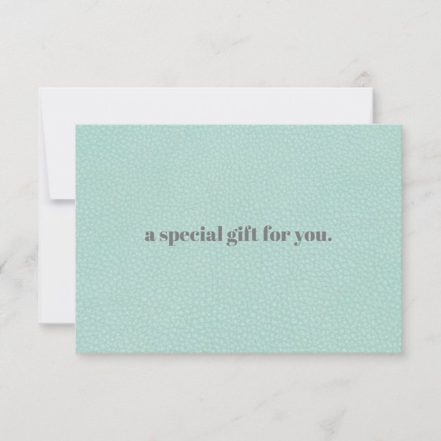 Moda Aqua | Tarjeta de regalo con aspecto de cuero (Anverso)