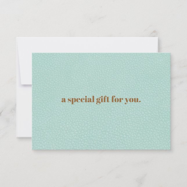 Moda Aqua | Tarjeta de regalo con aspecto de cuero (Anverso)