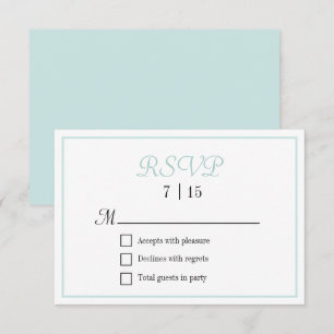 Moda Aqua y White Wedding RSVP
