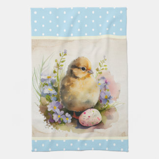 Moda azul cielo vintage Toalla de cocina de Pascua