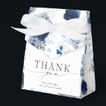 Moda azul y marea azul de la marina caja de favore<br><div class="desc">Flores azul turbio y azul marino elegantes gracias a las cajas de favores</div>