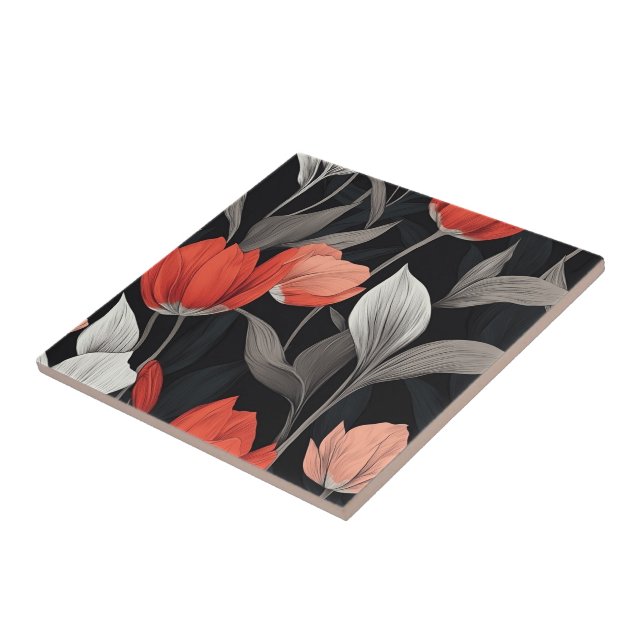 Moda Baldosas De Tulipanes Marroquíes Para El Suel (Lado)