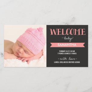 Moda Bienvenida Bebé Nacimiento Anuncio