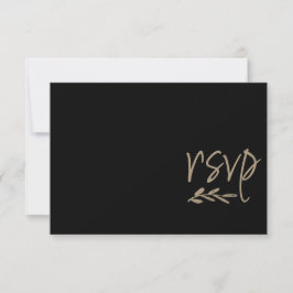 Moda Black & Gold Wedding RSVP