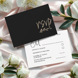 Moda Black & Gold Wedding RSVP