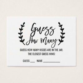 Moda Black White Adivina cuántas tarjetas de juego