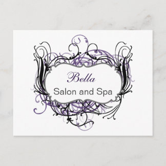 moda blanca y negra purpé Tarjetas de agradecimien