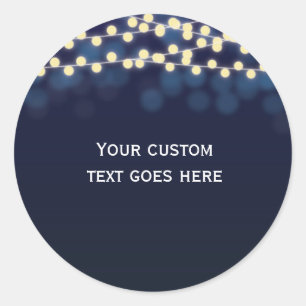 Moda Blue Bokeh Night Sky String Pegatina