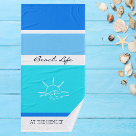 Moda Blue Stripes Ocean Beach House