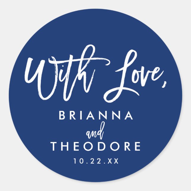 Moda Boda con etiqueta de favor de amor (Anverso)