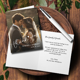 Moda Boda de corazón foto doblada gracias