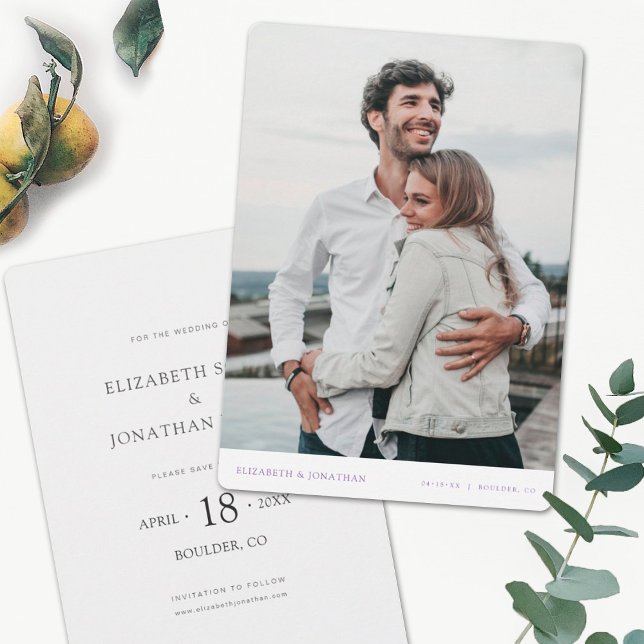 Moda Boda moderna Guardar la plantilla Invitación  (Subido por el creador)