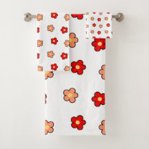 Moda Boho de flor rosa roja