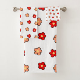 Moda Boho de flor rosa roja
