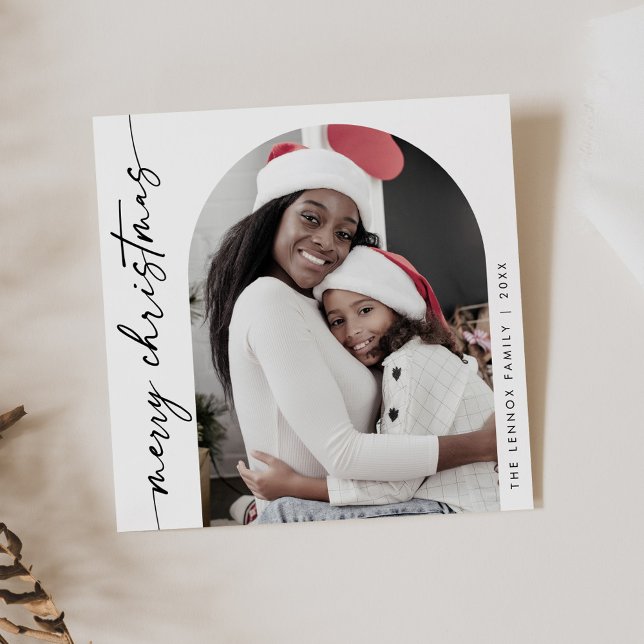 Moda Boho Foto Blanca Negra Única Feliz Navidad (Subido por el creador)