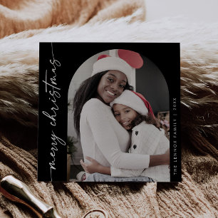 Moda Boho Foto Negra Oscura Única Feliz Navidad