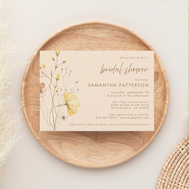 Moda Boho Wildflowers Invitación a la ducha de nov (Subido por el creador)