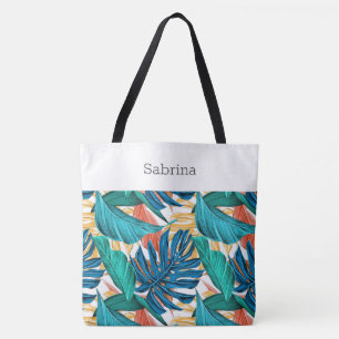 Moda Bolsa de Tote Monogramada Tropical