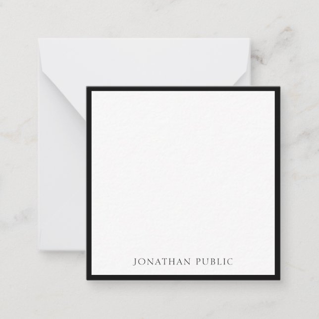 Moda borde negro blanco moderno plantilla simple s (Anverso)