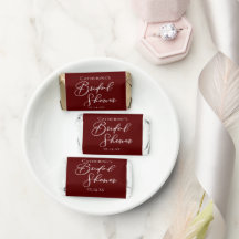Moda Borgoña Ducha Bridal Personalizada