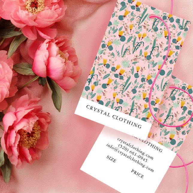 Moda botánica del jardín nocturno etiqueta de colg (Night Garden Botanical Chic Modern Hang Tag Price Tag Size Tag
)
