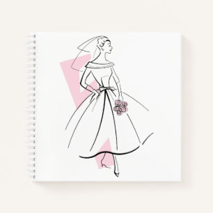 Moda Bride Pink cuaderno cuadrado