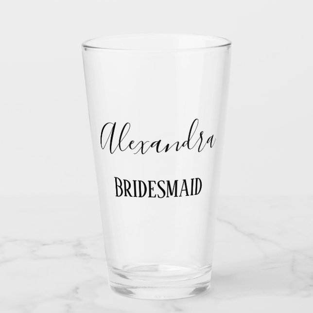 Moda Bridesmaid Elegant Textos (Anverso)