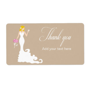 Moda Brown Modern Bride Gracias Etiqueta