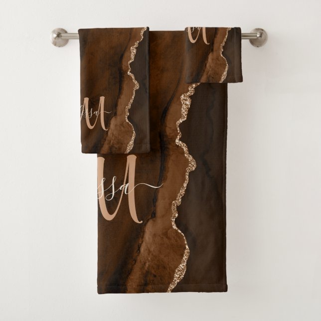Moda Brown Purpurina Rubor Agate Personalizado Mon (In situ)
