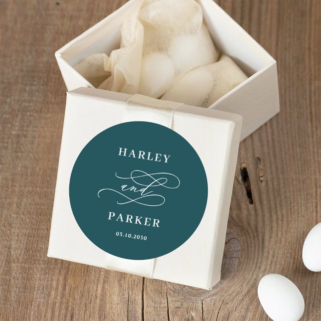 Moda Caligrafía Matrimonio Pegatinas a favor (Subido por el creador)