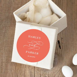 Moda Caligrafía Matrimonio Pegatinas a favor