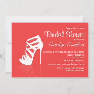 Moda caprichosa, alta ducha nupcial invitación