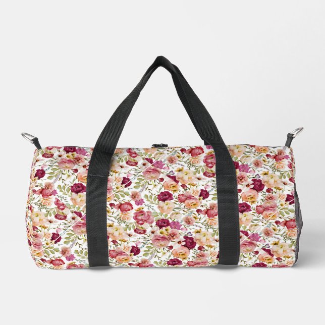 Moda caprichosa Bolsa de Duffle floral elegante (Anverso)
