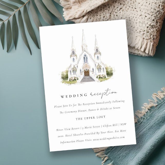 Moda Católica Acuarela Iglesia Boda Recepción (Subido por el creador)
