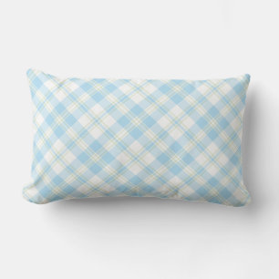 Moda cielo azul y blanco Comprobación de almohada
