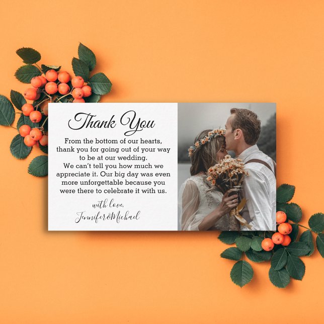 moda clásica elegante nota de agradecimiento boda  (Subido por el creador)