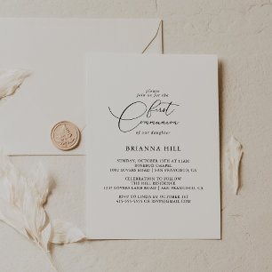 Moda Clásica Invitación Minimalista Primera Comuni